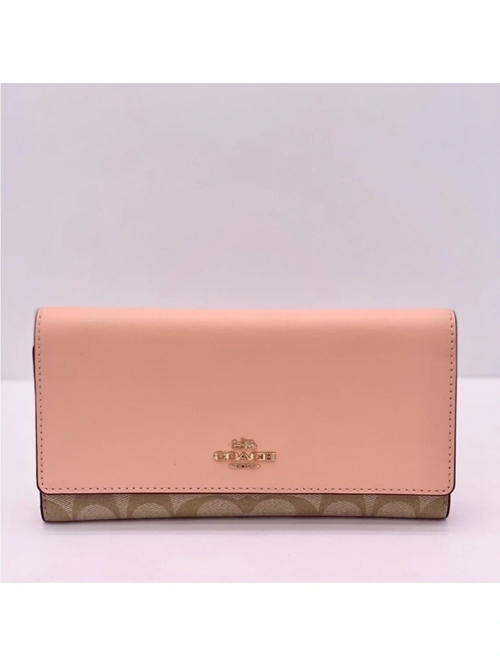 Coach Slim Trifold Wallet In Signature Canvas